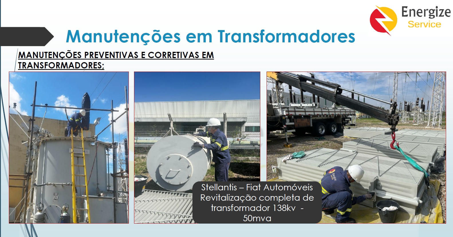 Manutenções preventivas e corretivas em transformador de potência 138 kV