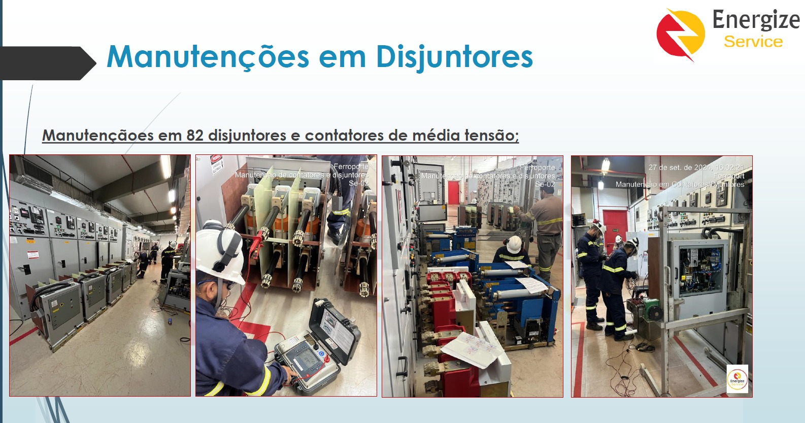Manutenções em disjuntores e contatores de média tensão