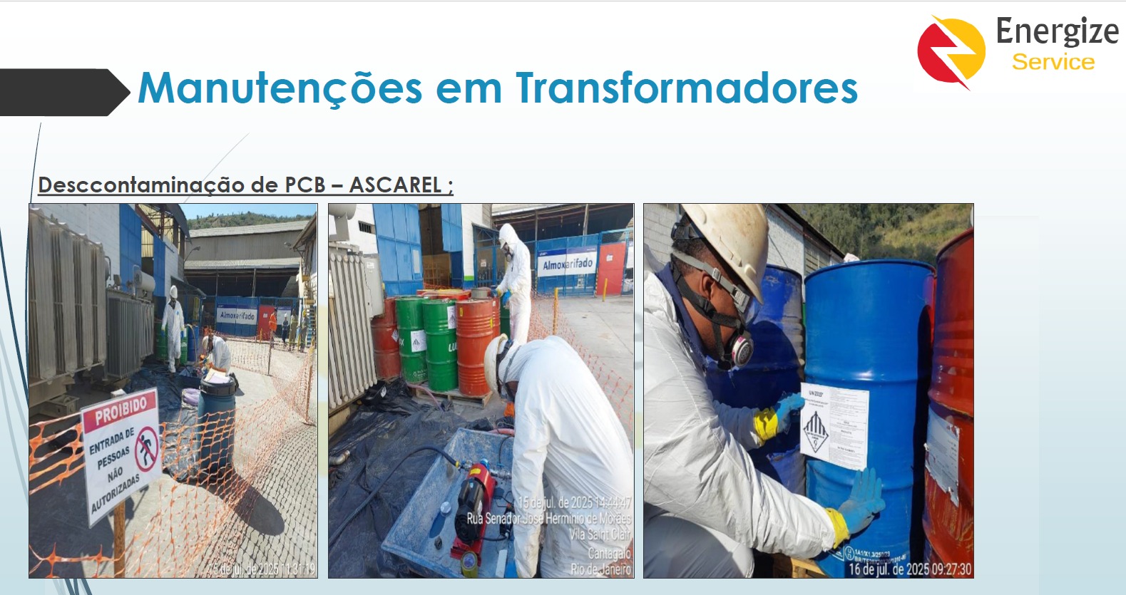 Descontaminação de PCB em transformadores da ASCAREL